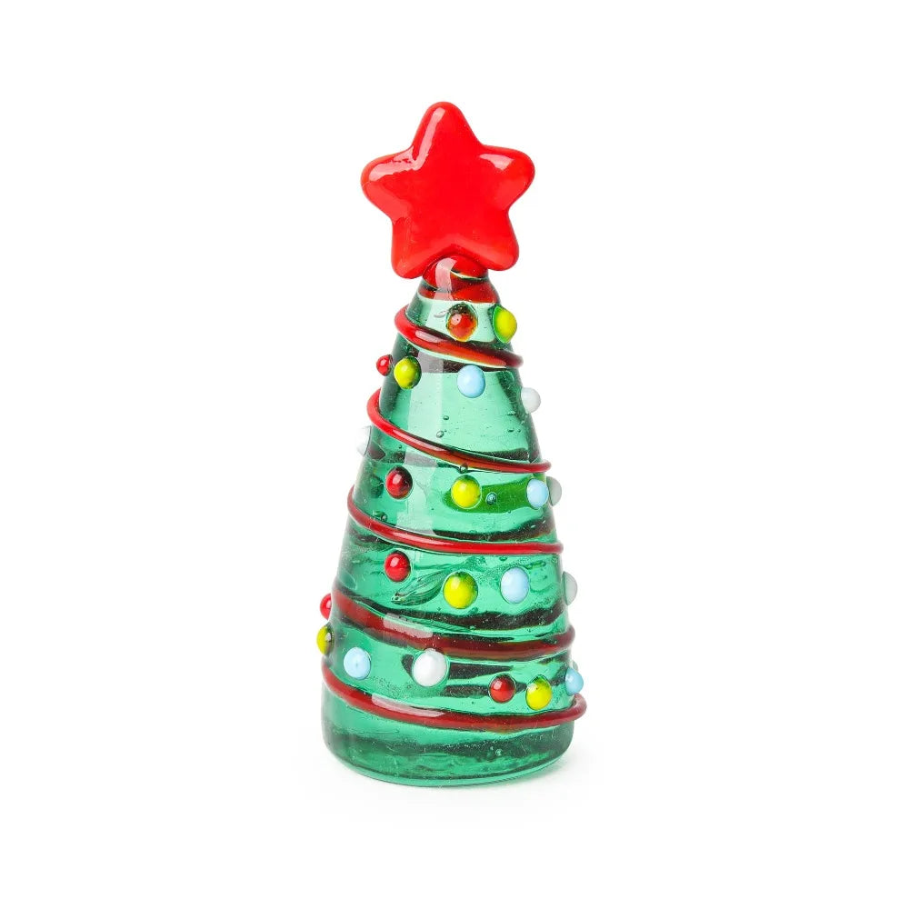 figurine d'arbre de Noël en verre