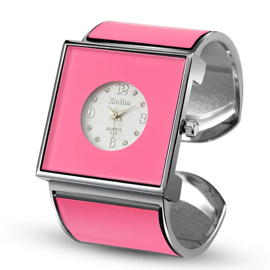 Montre-bracelet à cadran simple pour femme, montres Quart, bracelet de charme élégant, mode décontractée,