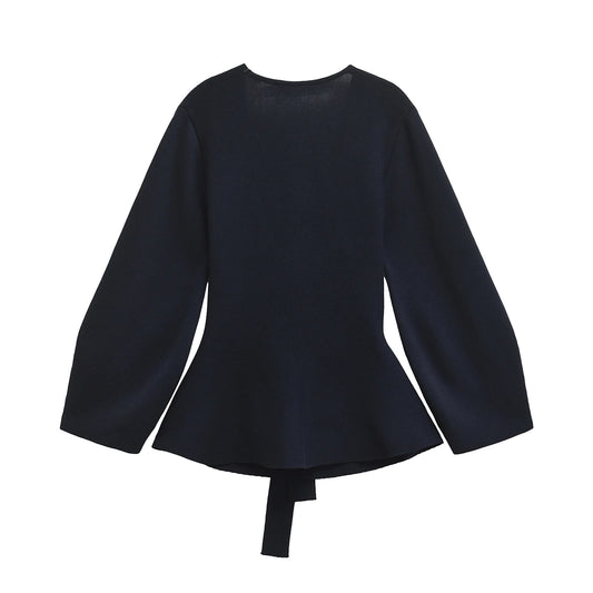 TRAFSHE printemps femmes épaulière ceinture tricot Blazer femmes rétro col en v à manches longues polyvalent femme manteau femmes vêtements 9598/128