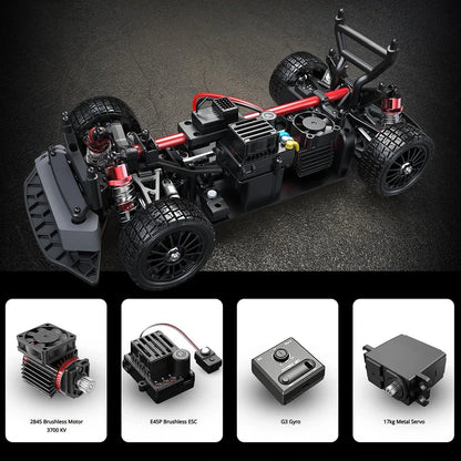 Voiture télécommandée MJX HYPER GO 1:14 14304 2845 à moteur sans balais, châssis métallique, voiture tout-terrain à grande vitesse, jouet RC, 2025