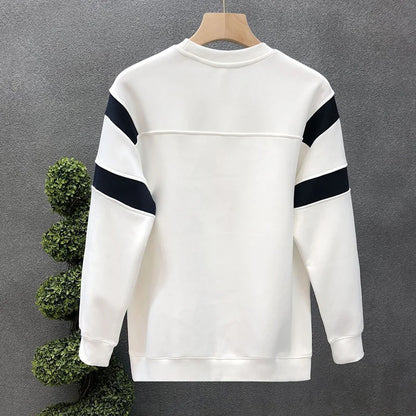 Sweat-shirt décontracté à col rond pour hommes, pull à manches longues, haut assressenti, Zones Me, vêtements d'extérieur sportifs, printemps, automne