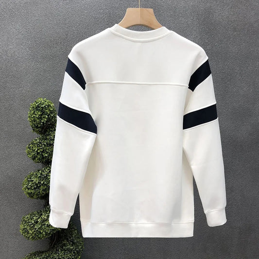 Sweat-shirt décontracté à col rond pour hommes, pull à manches longues, haut assressenti, Zones Me, vêtements d'extérieur sportifs, printemps, automne