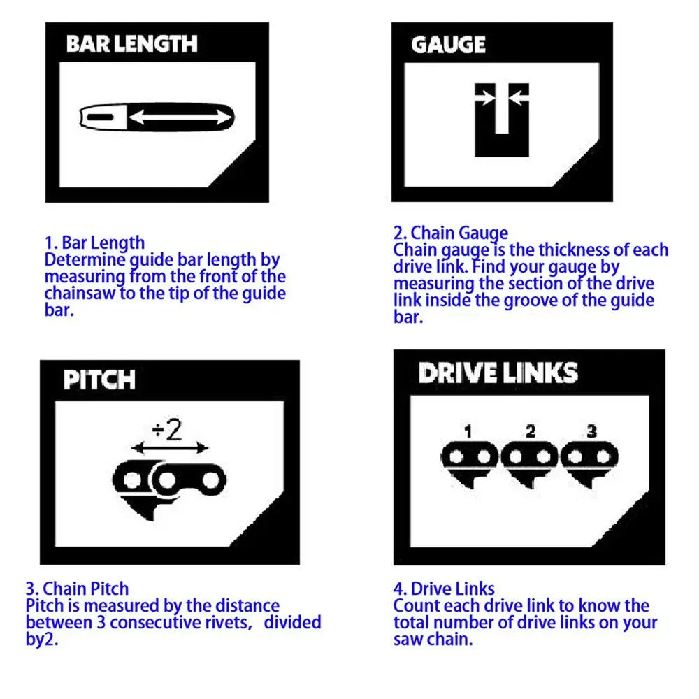 1 ensemble nouveau pour scie électrique chaîne guide plaque ensemble forestière taille jardin outil scie chaîne Kit 4/6/8 pouces acier tronçonneuse plaque