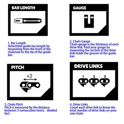 1 ensemble nouveau pour scie électrique chaîne guide plaque ensemble forestière taille jardin outil scie chaîne Kit 4/6/8 pouces acier tronçonneuse plaque