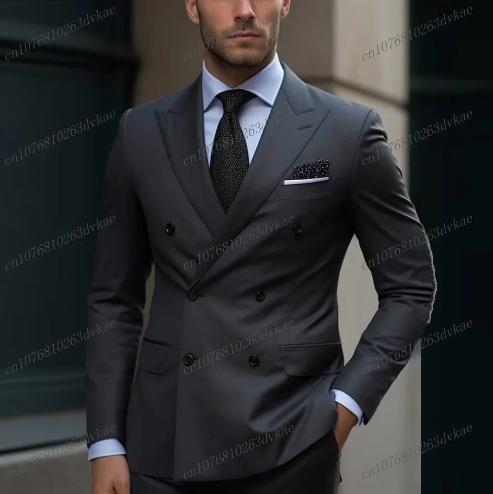 Nouveau Orange mode affaires hommes costume marié Groomsman fête de mariage bal mâle Occasion formelle Tuxedos 2 pièces ensemble Blazer pantalon