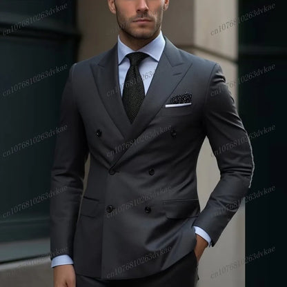 Nouveau Orange mode affaires hommes costume marié Groomsman fête de mariage bal mâle Occasion formelle Tuxedos 2 pièces ensemble Blazer pantalon