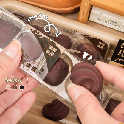 Gommes à crayon Style chocolat, Design créatif, Simulation de papeterie au chocolat, fournitures scolaires pour étudiants Kawaii, 4 pièces/ensemble