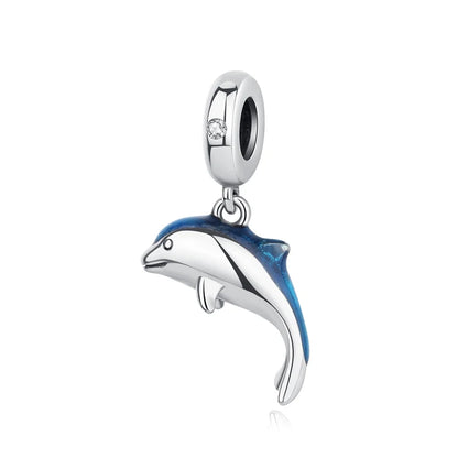 Original 925 en argent Sterling breloque perle amour chien chat patte Panda luciole pendentif breloques idéal pour bracelet colliers femmes bijoux