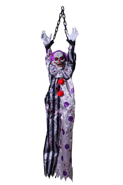 Accessoires de décoration d'horreur pour maison hantée, fantôme électrique, clown à commande vocale, Halloween