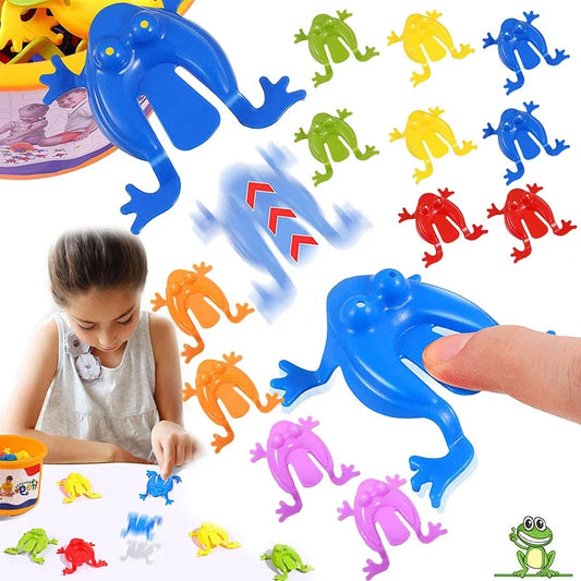 10-60 pièces grenouille sautante avec seau rebond Fidget jouets nouveauté assorti anti-Stress cadeau d'anniversaire garçons filles fête faveur jeu