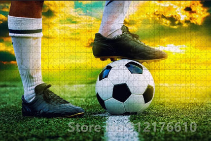 Puzzle de sport de football pour adultes et enfants, jeu familial, décompresser dos, puzzle en papier, jouets cadeaux, 300 pièces, 500/1000 pièces