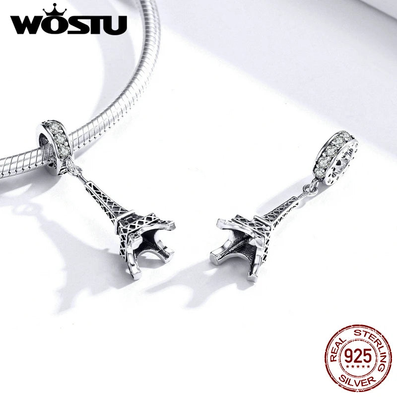WOSTU 100% 925 argent Sterling balancent breloque maman papillon capteur de rêves perles ajustement Original bracelet à bricoler soi-même