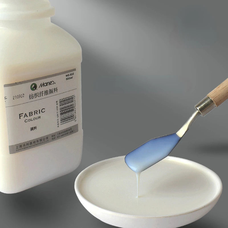 Bouteille d'assaisonnement textile en plastique, agent moyen, blanc laiteux, mélange acrylique, liquide, peinture d'art, fournitures professionnelles, 50 ml, 500ml