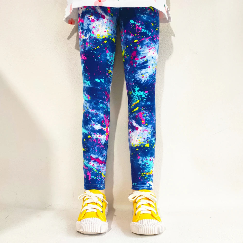 Leggings doux pour filles, pantalons pour enfants, imprimé de fleurs, slim, élastique, crayon