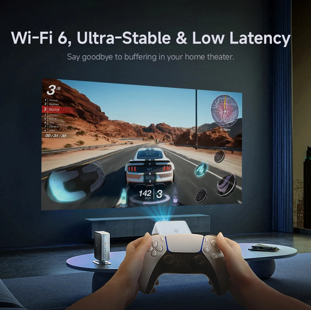 WZATCO-Projecteur WL018 Full HD 1080P 4K Android 5G WiFi Auto Focus Portable Prodefait ou 3D Smart Video Cinéma Beamer Proyprotected