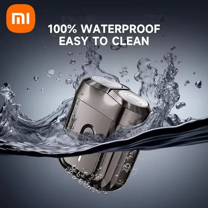 Mini rasoir électrique Double tête pour hommes, tondeuse à barbe Portable, rasoir de poche étanche IPX7