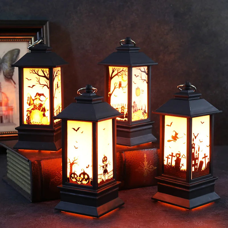 Lampe Décorative à LED Château de Citrouille,