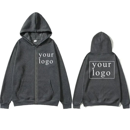 Cardigan à fermeture éclair DIY pour hommes et femmes, nouvelle mode 2025, votre propre design, logo/image de marque, personnalisation personnalisée à tout moment,
