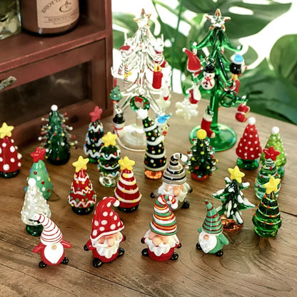 Ornements en verre pour arbre de noël en cristal, décoration de maison, série de noël, décorations de salle en cristaux pour cadeau
