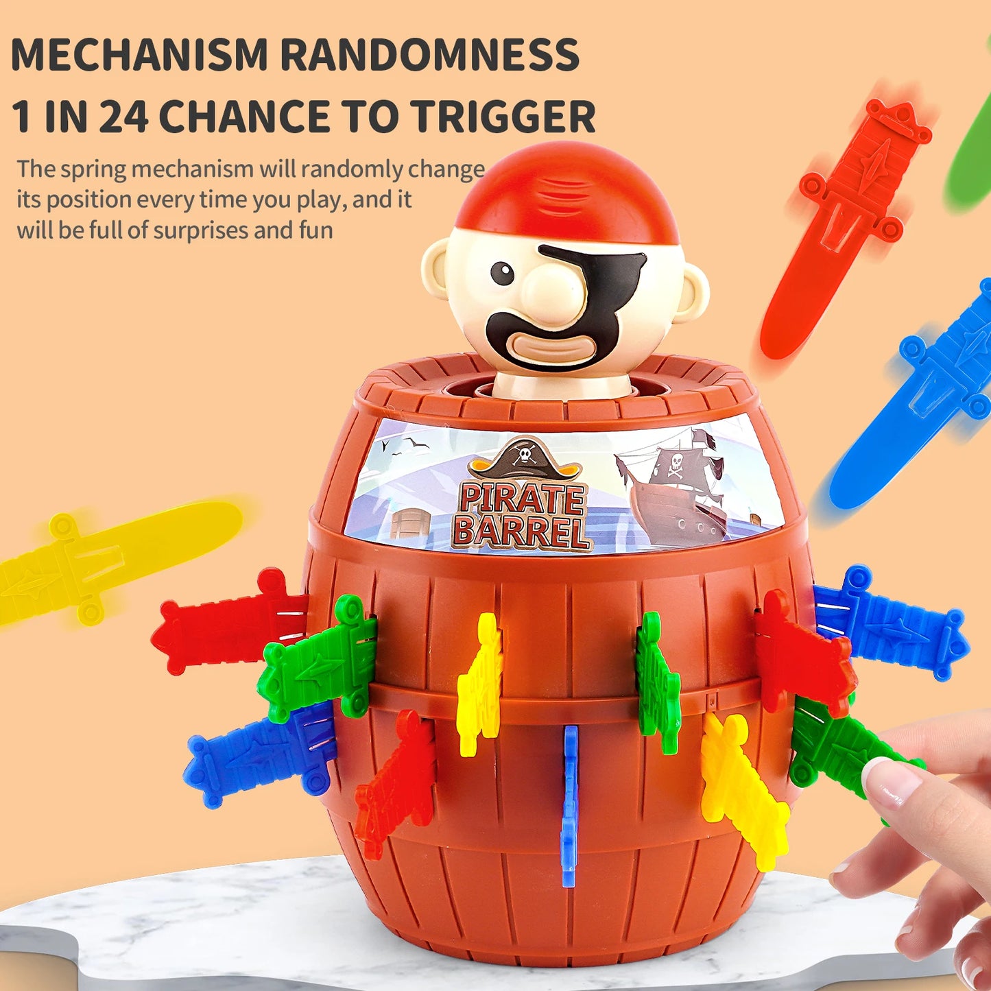 Seau Pirate de bureau, jouet interactif créatif Parent-enfant pour enfants âgés de 3 ans et plus