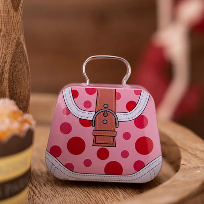 Boîte de rangement en métal pour décoration de Noël, forme de sac à main, 18 pots, étui à bijoux, cadeau pour enfants, boîtes de rangement, fête de Noël ouvertement, 2024