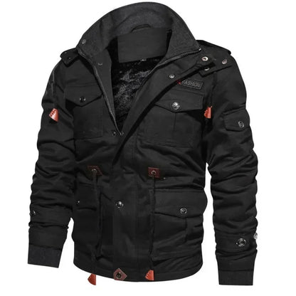 Hommes polaire fourrure doublé épais mi-long coton veste à manches longues automne hiver vestes décontractée