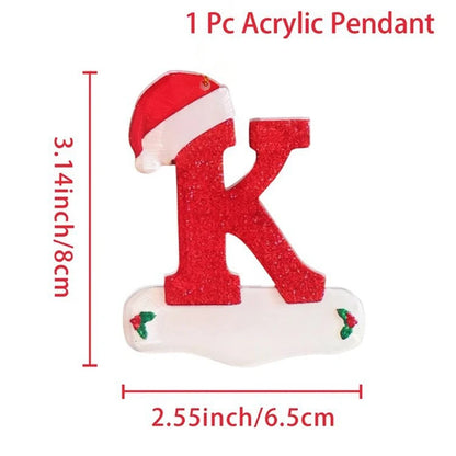 ZQNYCY - Pendentif lettre acrylique sapin de noël