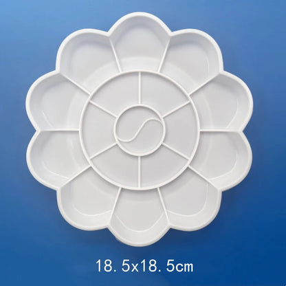 Palette de peinture plateau de peinture en plastique formes multiples tailles bureau école étudiant dessin fournitures d'art aquarelle peinture à l'huile ZYF