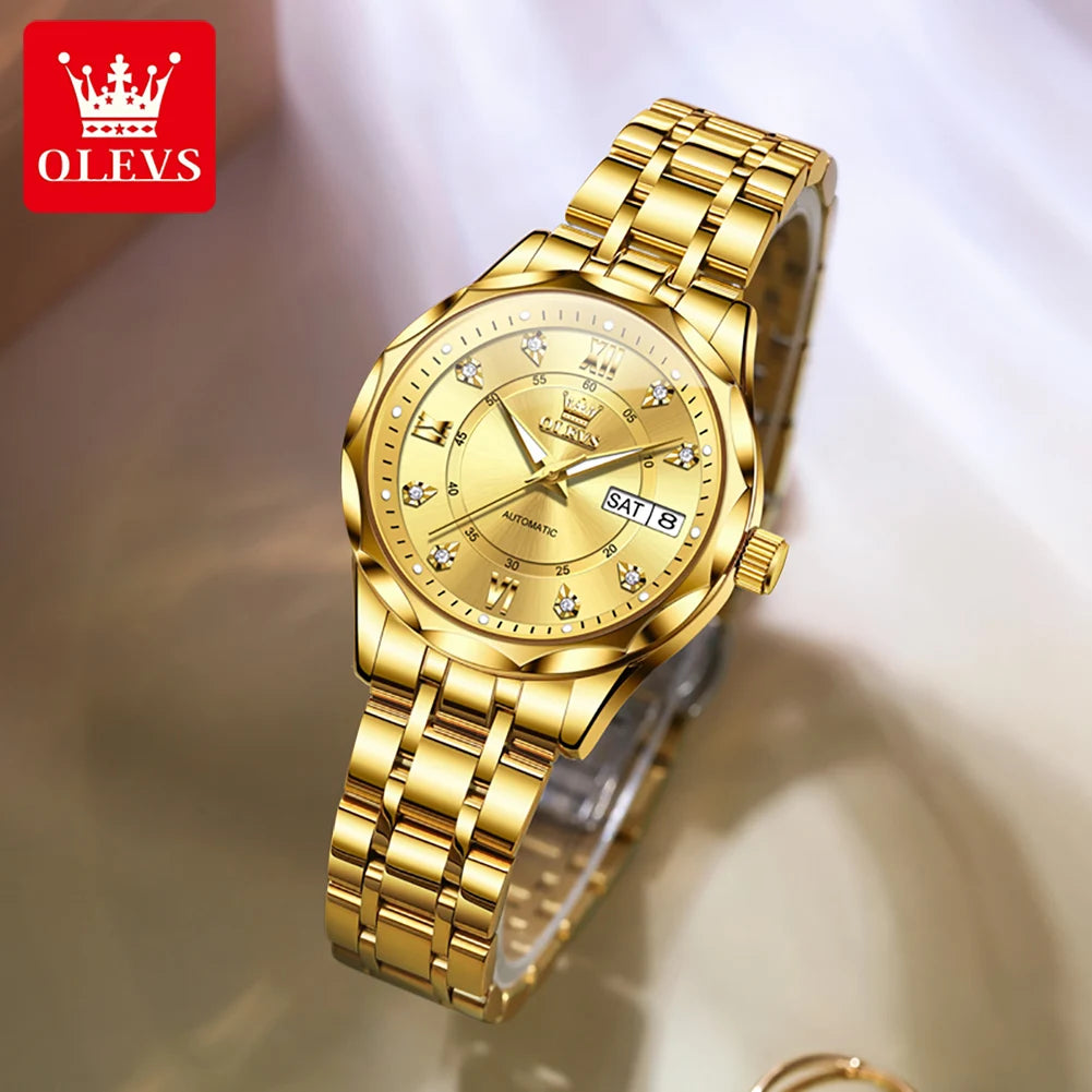 OLEVS 6727  montres mécaniques automatiques Simple polyvalent 30m étanche