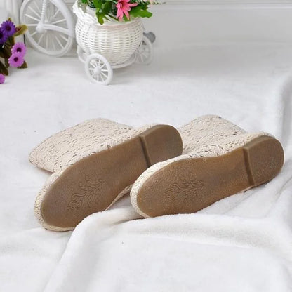 Bottes d'été en maille respirante pour femmes, chaussures de rinçage à talon plat, bottes pour femmes, découpes de mode, marque ZHprosast