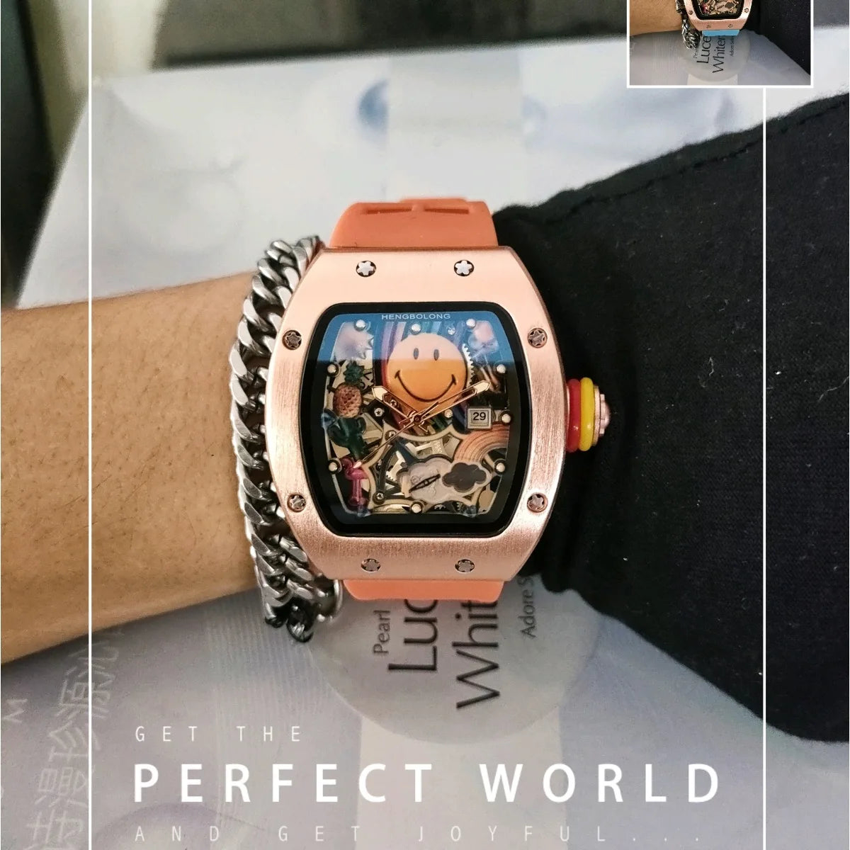 Nouvelle mode d'affaires en Relief tridimensionnel lumineux Cool Quartz hommes montres personnalité montre de luxe horloge AAA hommes montre