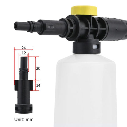 Lance à mousse de neige de 750ML pour nettoyeurs à pression de voiture KARCHER/BOSCH AQT/LAVOR, générateur de mousse de savon avec buse de pulvérisation réglable
