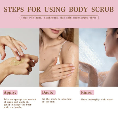 Exfoliant corporel cerise, nettoyage en profondeur, hydratant, Niacinamide, blanchissant, améliore la peau de poulet craquelée, crème exfoliante
