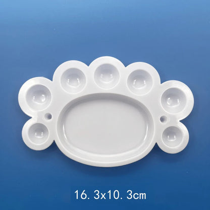 Palette de peinture plateau de peinture en plastique formes multiples tailles bureau école étudiant dessin fournitures d'art aquarelle peinture à l'huile ZYF