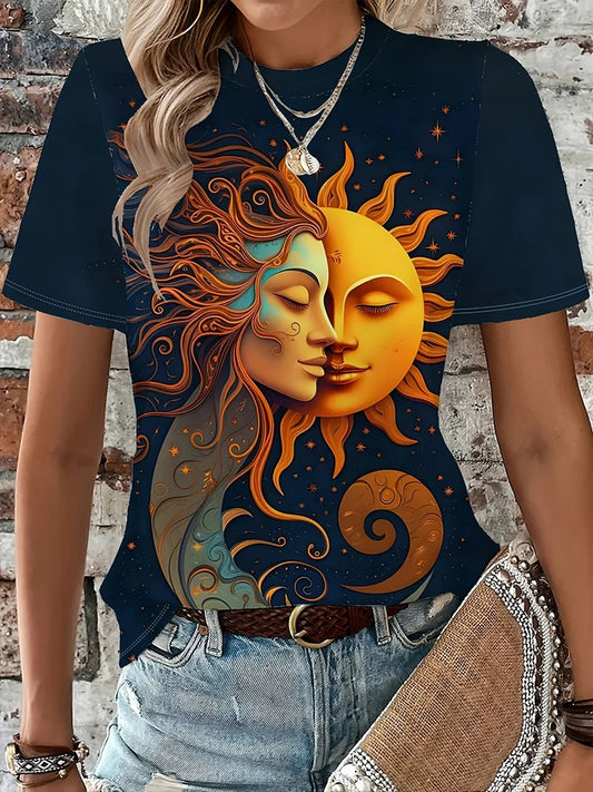 Été quotidien décontracté femmes à manches courtes haut 3D cheval imprimé femmes rue urbaine mode T-shirt amoureux des animaux T-shirt
