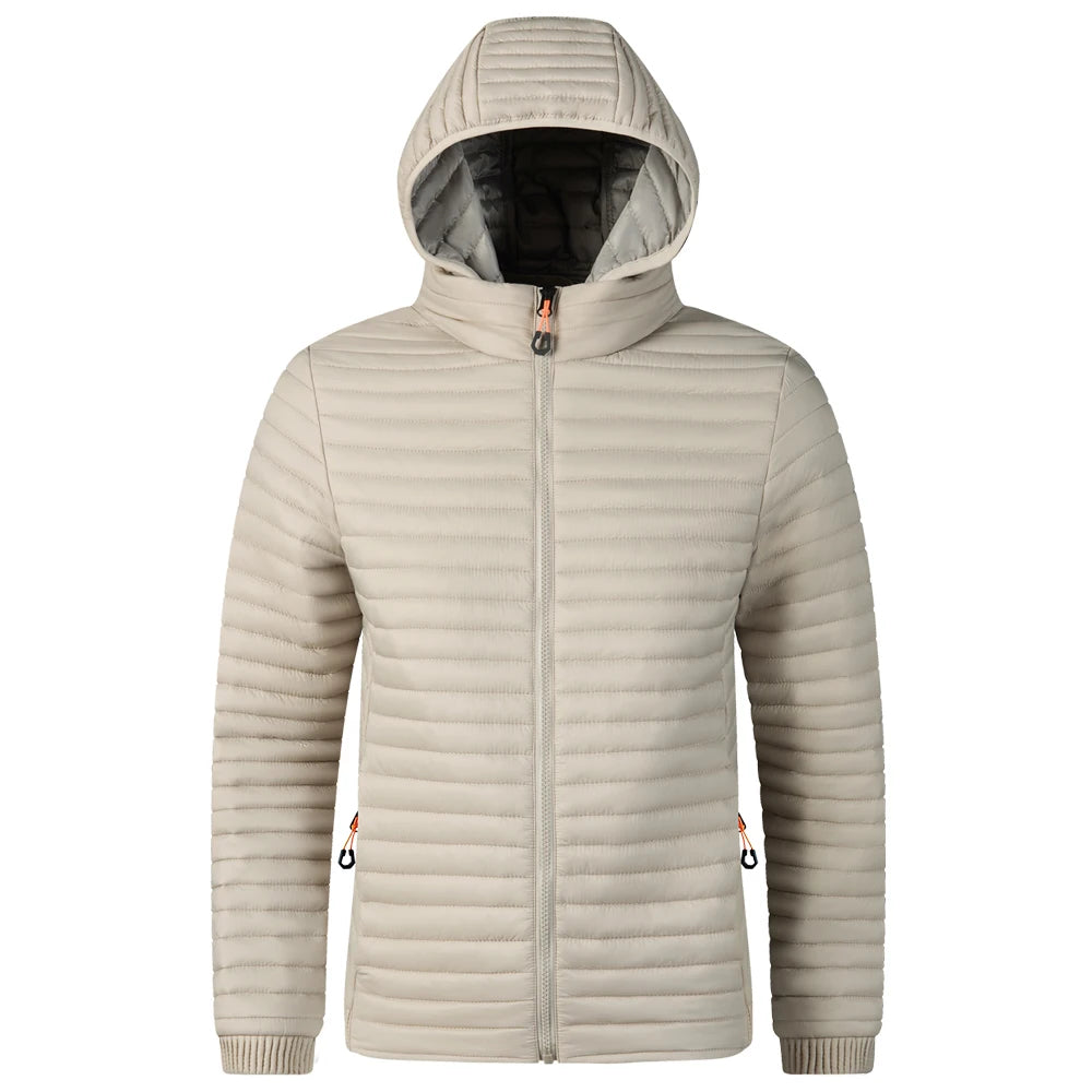 Veste Parka Imperméable pour Homme, Manteau Chaud, Décontracté, à la Mode, Coupe-Vent, avec Poignées, Chapeau Amovible, Nouvelle Collection Automne Hiver