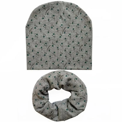 Chapeau en coton imprimé étoile pour bébé, casquette pour tout-petits, écharpe pour bébé, bonnet pour enfants, chapeaux pour garçons et filles, automne et hiver