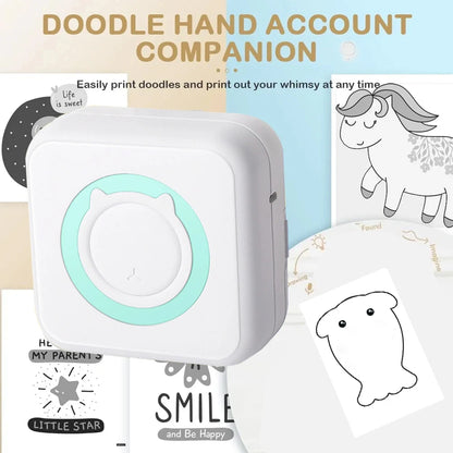 Mini imprimante photo sans fil pour iPhone et Android, imprimante d'étiquettes, impression thermique portable BT, attro