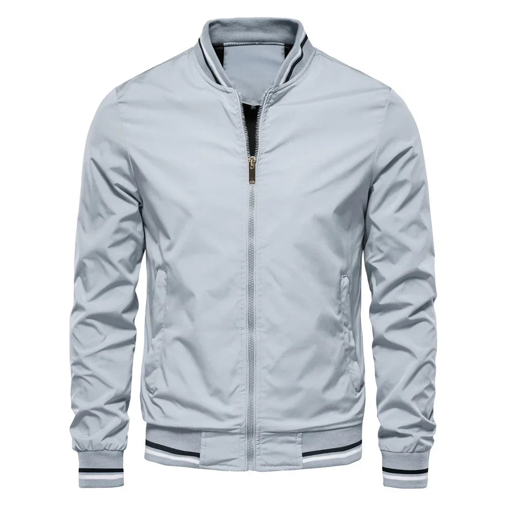 Veste d'été personnalisable pour hommes, noire, décontractée, coupe cintrée, vestes de Baseball pour hommes, mode automne, vestes de haute qualité, costumes sur mesure