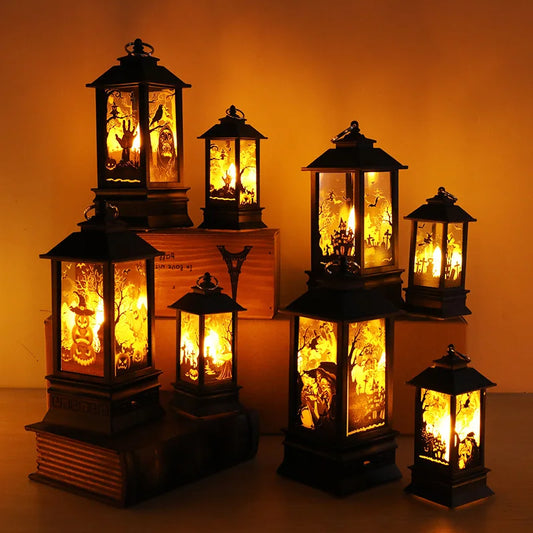 Lampe Décorative à LED Château de Citrouille,