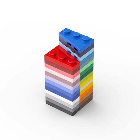 Pièces MOC 43723, plaque compensée 3x2 gauche, briques compatibles, blocs de construction à assembler, particules, Puzzle pour enfant, jouet cérébral, cadeau, 20 pièces