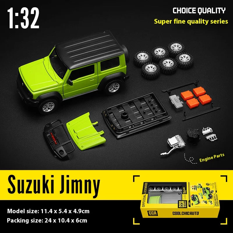 CCA 1:32 Suzuki Jimny édition d'assemblage alliage moulé sous pression modèle tout-terrain véhicule jouet enfants cadeau collection voiture ornement affichage à la mode