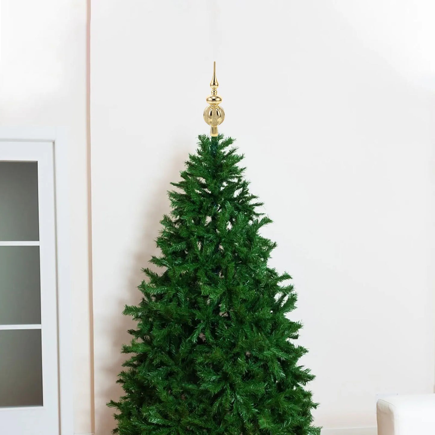 Ornement de noël sphérique en plastique, décoration de sommet d'arbre de noël, fournitures de fête, Festival, événements familiaux, centres commerciaux, garniture d'arbre