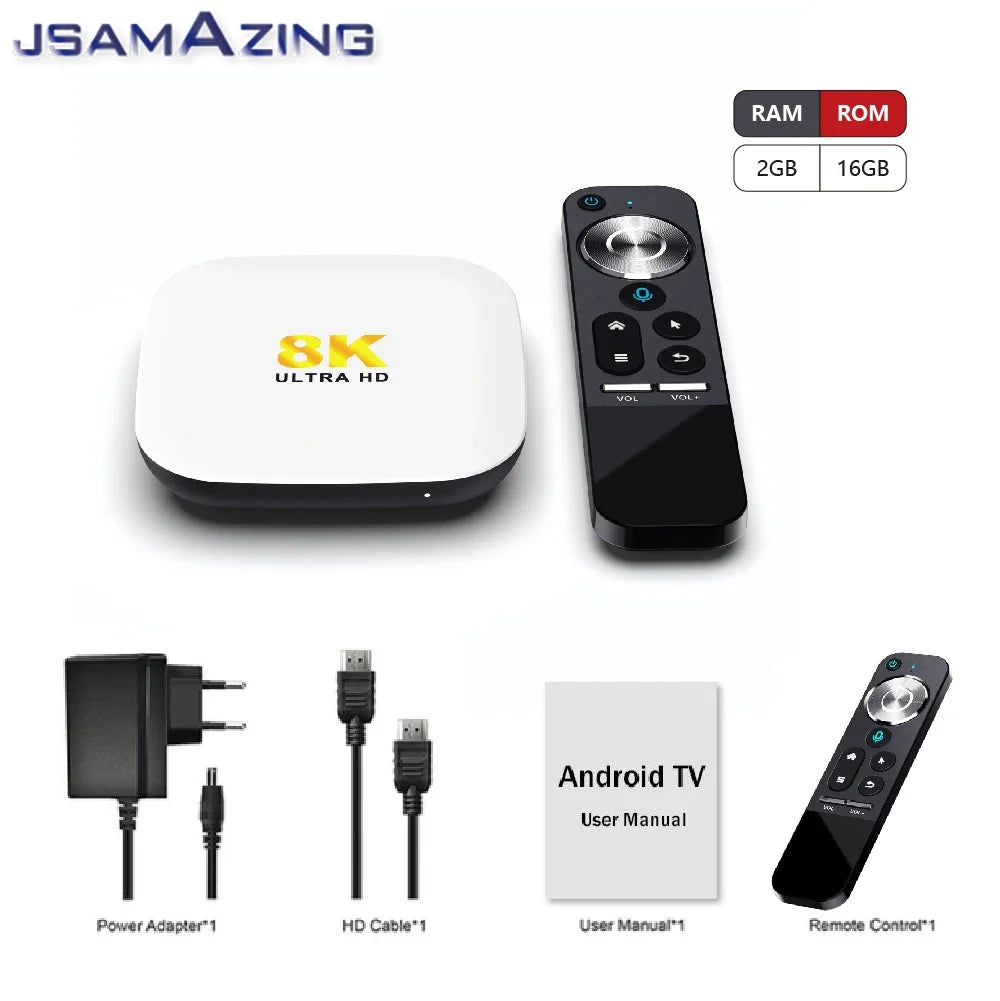 JUSHENG - Boîtier Smart TV H96 Max M2, Android 13.0