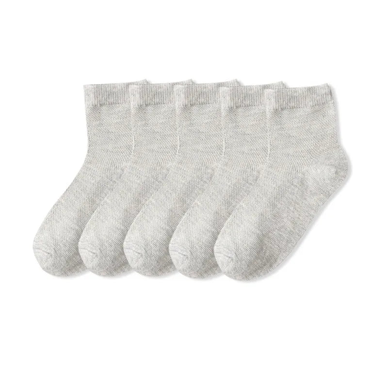 5 paires/lot enfants chaussettes garçon fille coton mode respirant maille chaussettes printemps été haute qualité 1-12 ans enfants cadeaux d'anniversaire