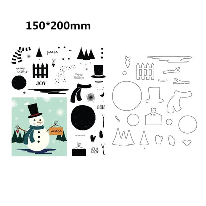 Timbres transparents de vacances de Noël, matrices de découpe, papier de scrapbooking, houx exécutif, décoration de boîte-cadeau, cadres, artisanat de cartes