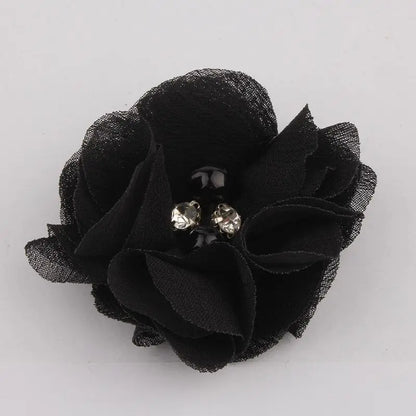 Mini fleurs artificielles en tissu mousseline de soie, 8 pièces, 2 pouces, 35 couleurs, pour Invitation de mariage, décoration de robe