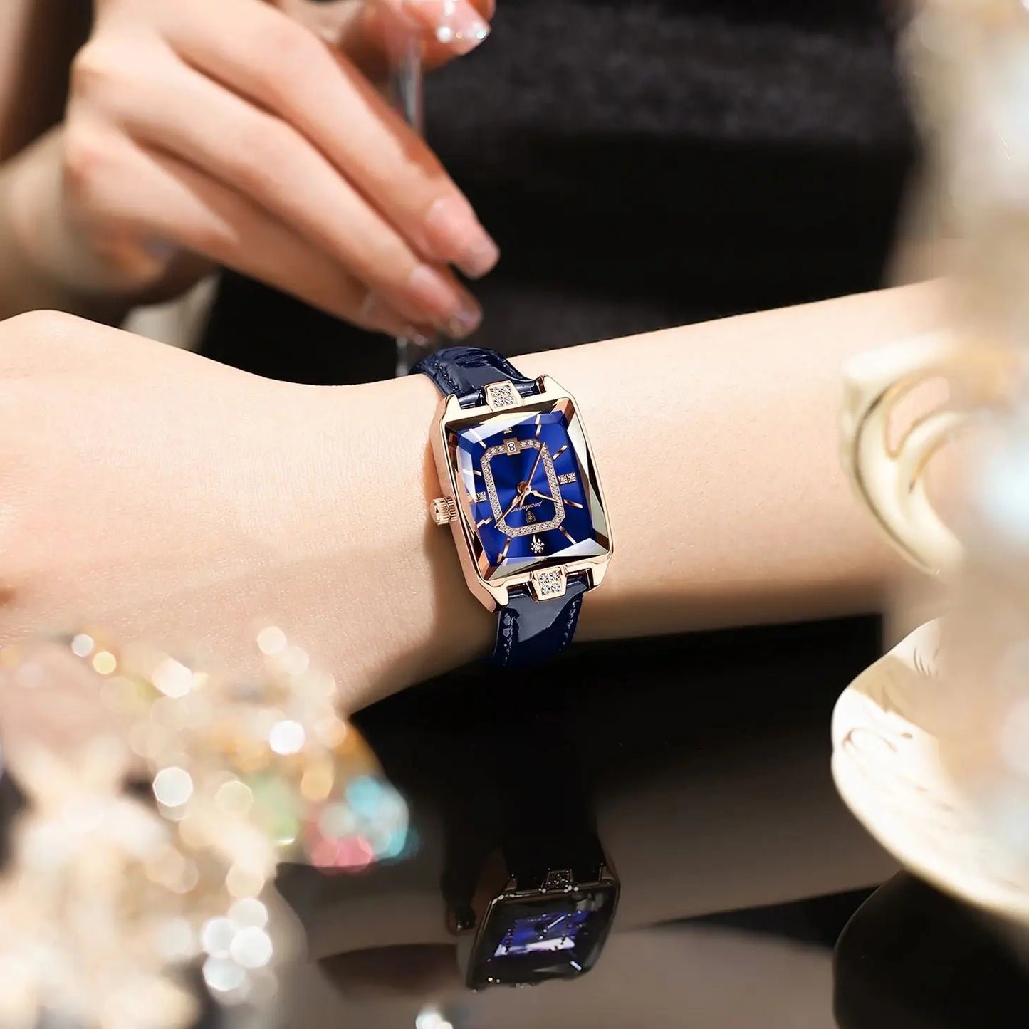 POEDAGAR classique luxe femmes montres étanche en cuir Date mode femme montre élégante de haute qualité Quartz femmes montre-bracelet