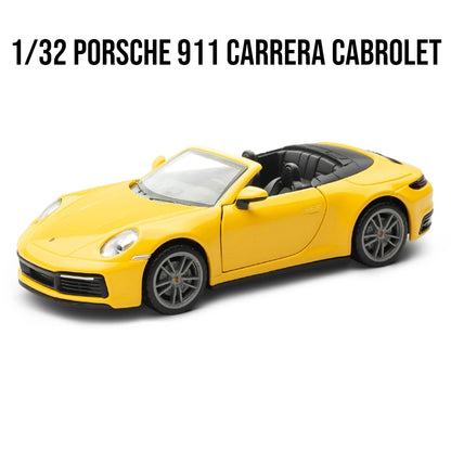 Modèle de voiture jouet Porsche 911 GT2 RS Carrera, course en métal moulé sous pression, Miniature, son et lumière, Collection cadeau pour garçons, 1/32