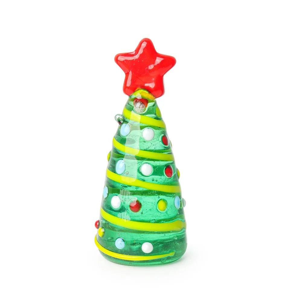 figurine d'arbre de Noël en verre